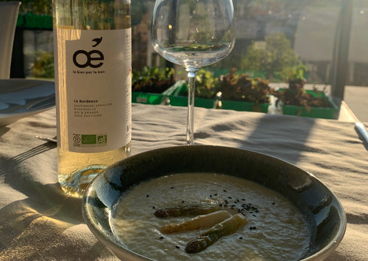 La recette de la crème d’asperges de notre traiteur partenaire engagé Baobab Lab