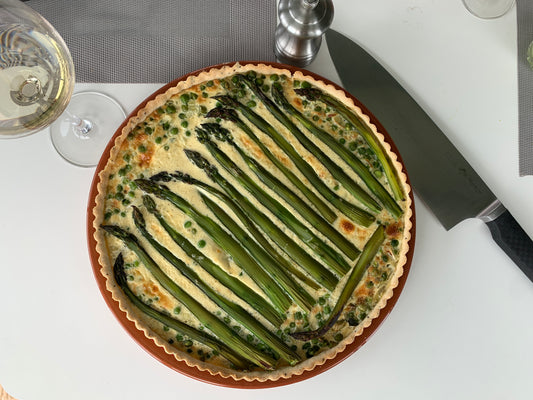 Recette tarte aux asperges vertes par notre traiteur partenaire C Nos Oignons