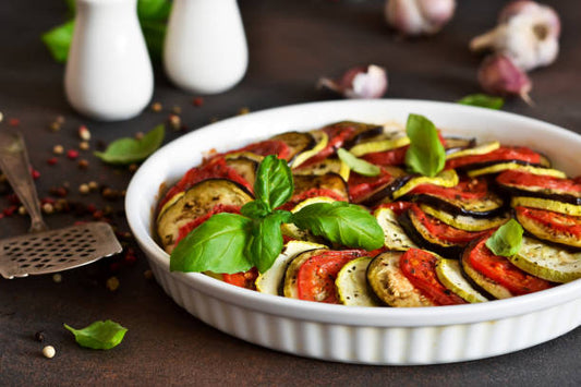 Ratatouille retour de Grèce à l’huile d’olive de Kalamata