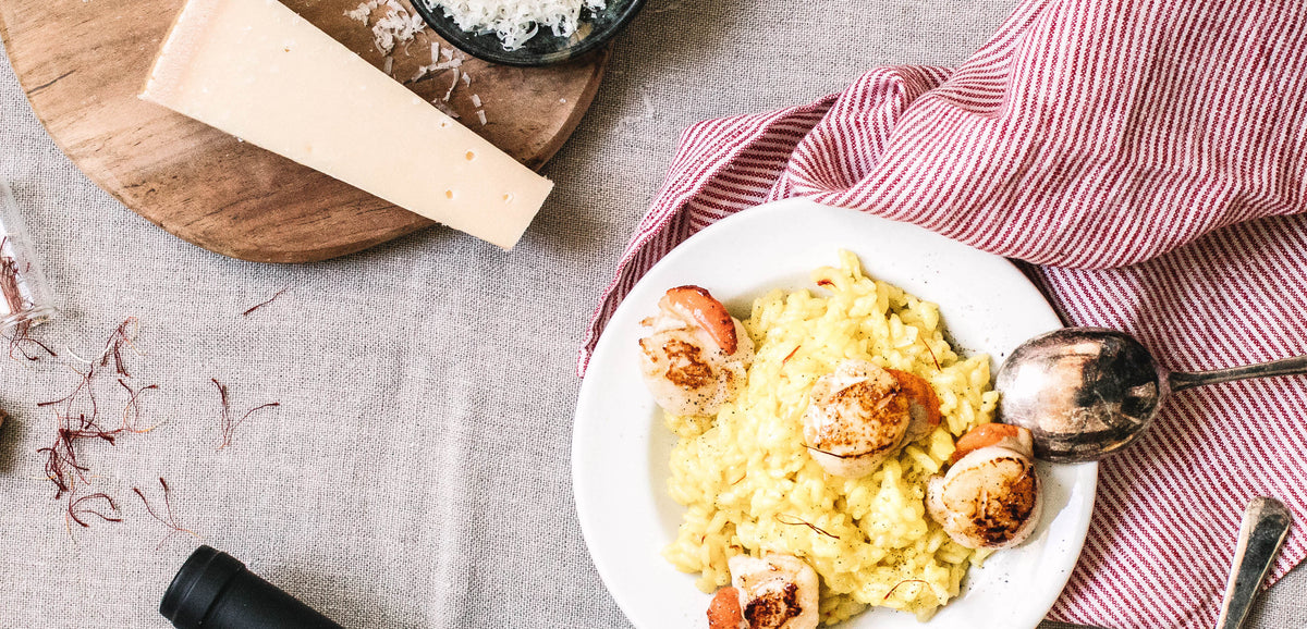Risotto safrané aux noix de Saint-Jacques