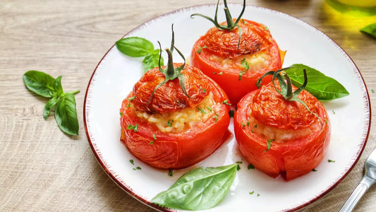 On craque pour des tomates farcies végétariennes avec l'Anjou Rouge